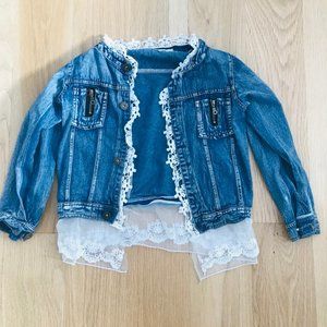 laced denim jacket